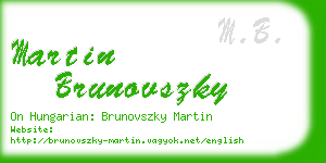 martin brunovszky business card